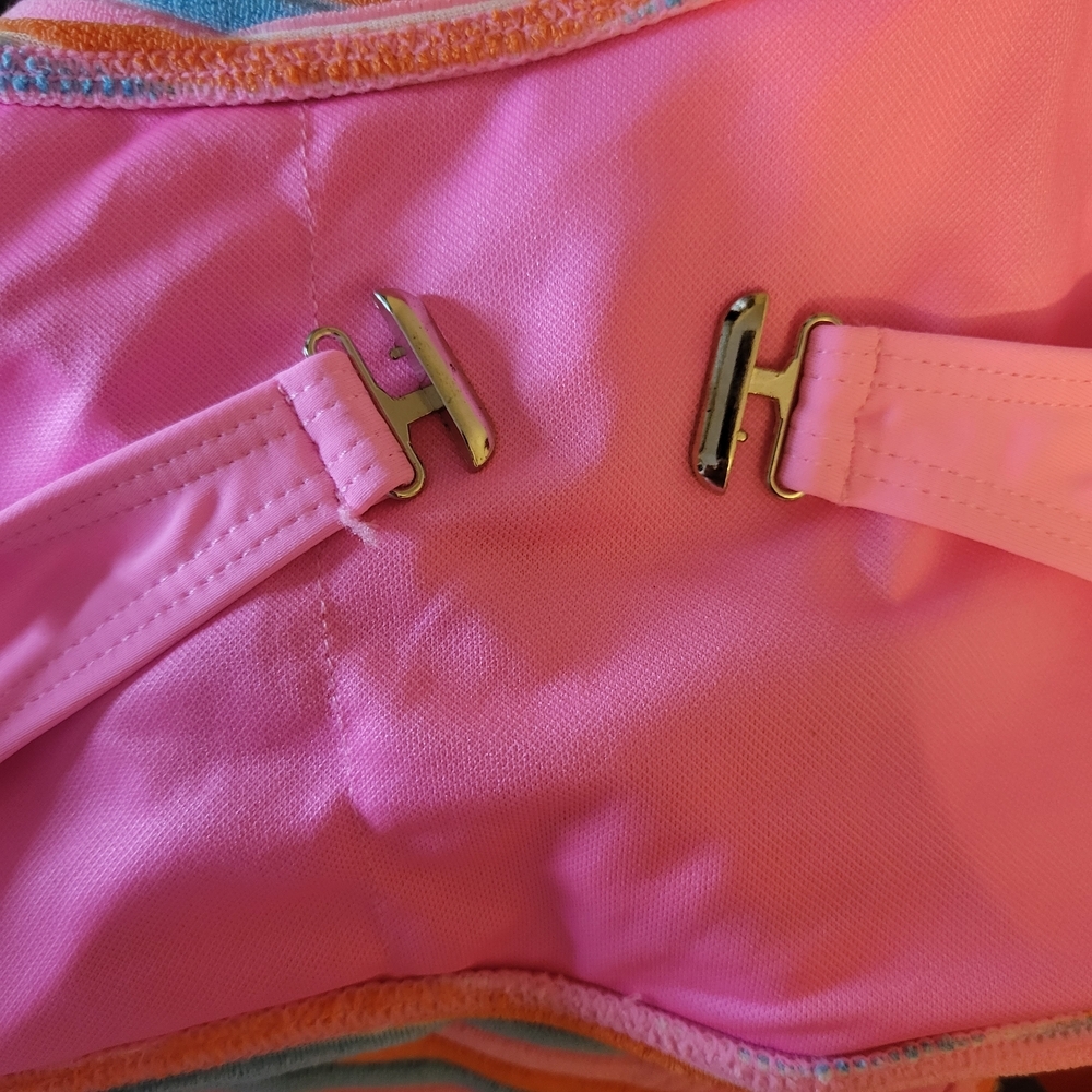 Pink Lily Colorful Striped Bikini Set - Picture 5 of 8
